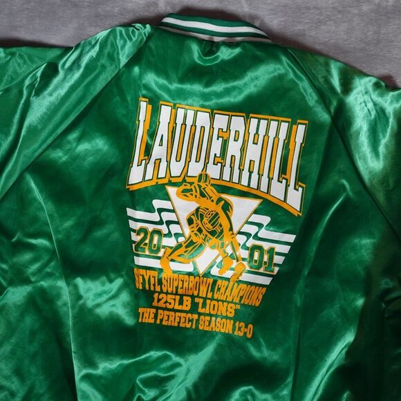 Vintage Other - Vintage Lauderhill High School Football Jacket Mens 2XL (Estimated) 2001 Green